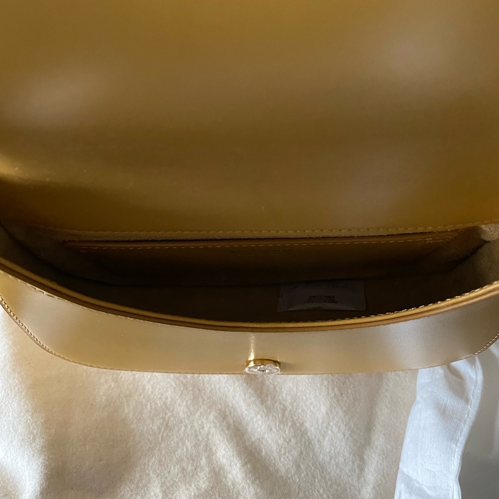 SAINT LAURENT Mustard Yellow Leather Crossbody Bag - Picture 12 of 16